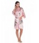 KimonoDeals Womens Pockets Pink Peacock Blossom