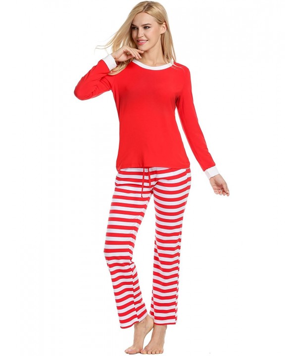 L'amore Women Men Christmas Winter Pajamas Long Sleeve and Stripe ...