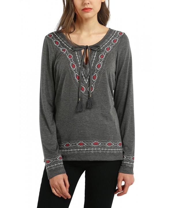 Urban CoCo Womens Sleeve Embroidered
