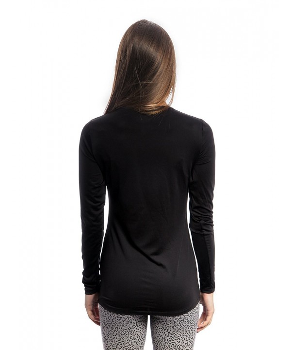 ClimateRight by Microfiber warm underwear Long sleeve top (Black