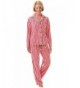 PajamaGram Fleece Button Front Womens Pajamas