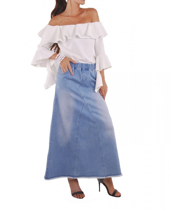 Style Love Blue Long Skirt Blue 30