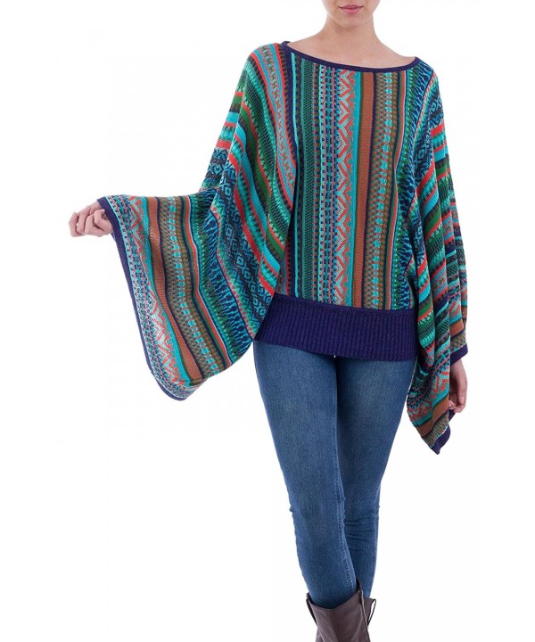 NOVICA Multicolor Striped Kimono Sweater