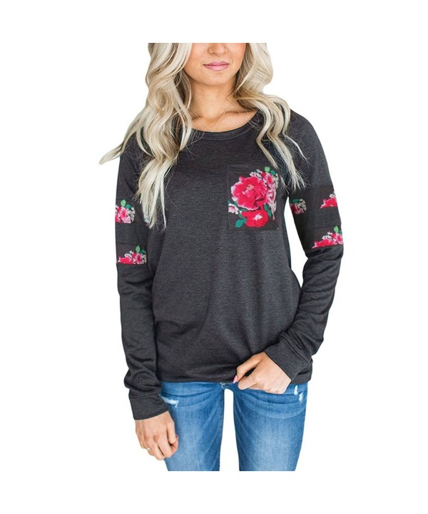 Exlura Womens Sleeve CrewNeck Sweatshirt