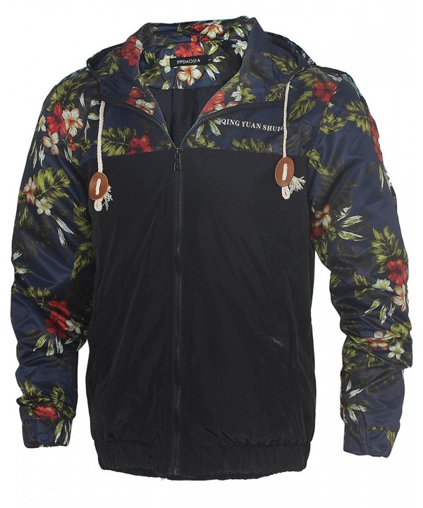 Stylish Floral Print Weight Jackets Wind Resistant