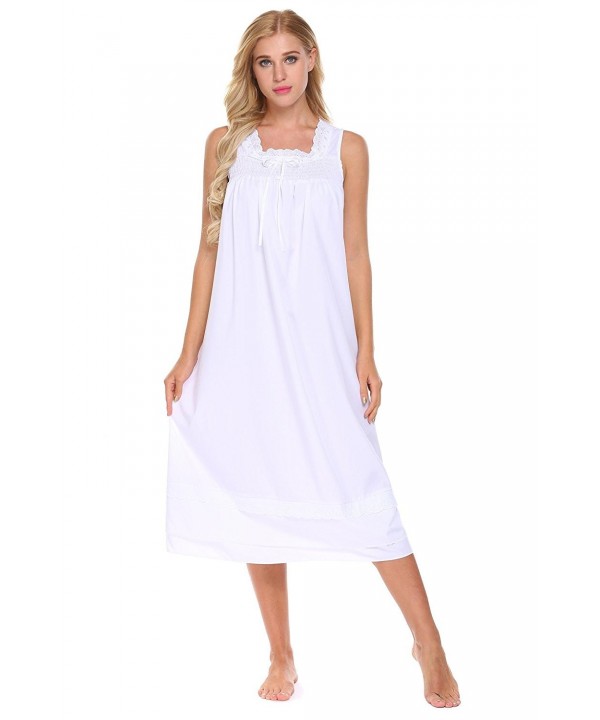 Nightgown Women's Victorian Short Sleeves Sleepwear Full Slip
