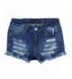 BLBD Womens Distressed Waisted Shorts