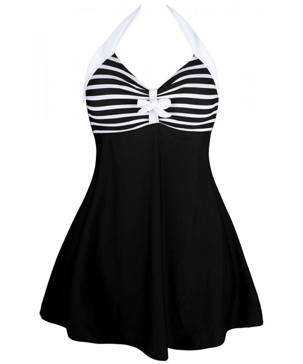 Women's Plus Size Swimwear Elegant One Piece Swimdress Long Torso ...