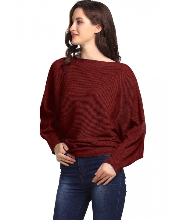 Amoretu Knitted Sweaters Batwing Pullover