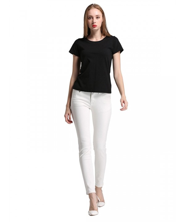 Alice & Elmer Petite Women's Stretch Skinny Jeans - White - C7182HCXW6K