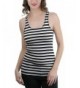 ToBeInStyle Womens Striped Ribbed Racerback