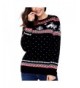 Domy Reindeer Snowflakes Pullover Sweater