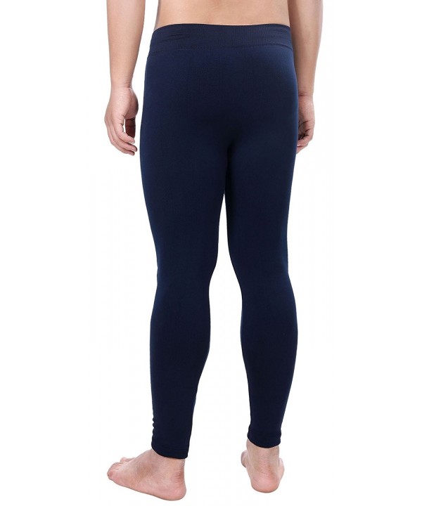Men's Winter Stretchy Long John Thermal Undergarment Pants - Navy Blue ...