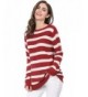 Allegra Sleeves Shoulder Striped Sweater