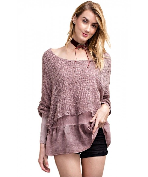 Easel Womens Double Oversized Sweater