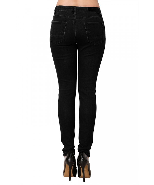 Skinny Jeans- Women's Casual Butt Lift Stretch Jeans Leggings - Solid ...