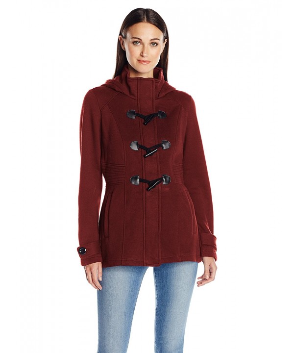 Sebby Collection Womens Toggle Burgundy