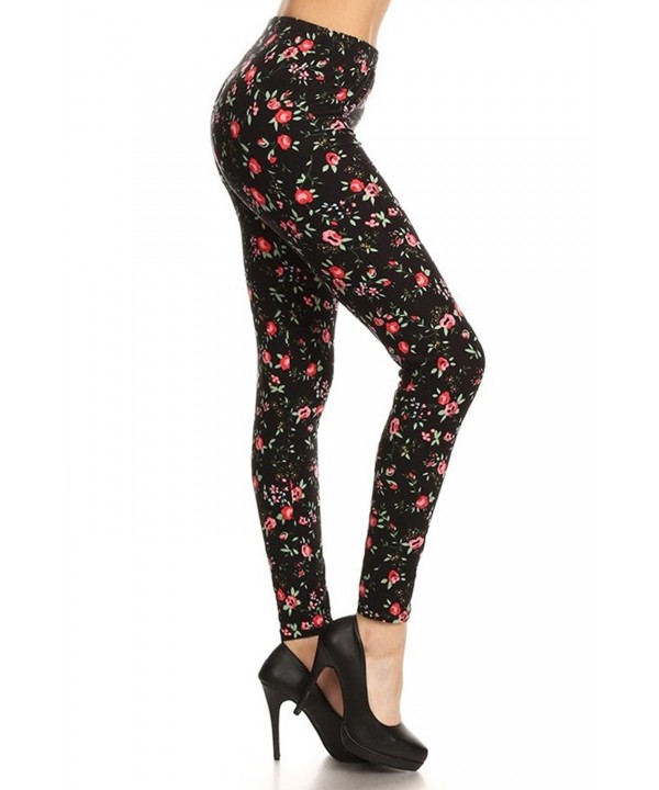 Print Leggings Red Rosebud SLE 1072