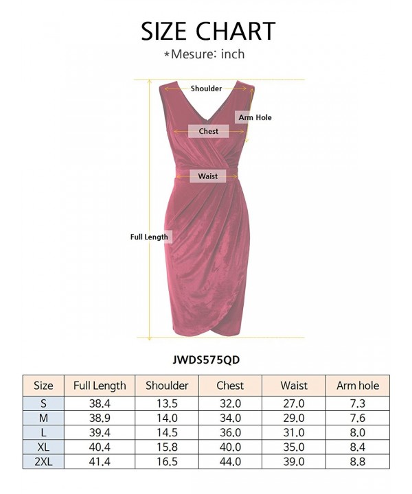 JayJay Women Sexy Faux Wrap Long Sleeve Velvet Mini Dress - Jwds575qd ...