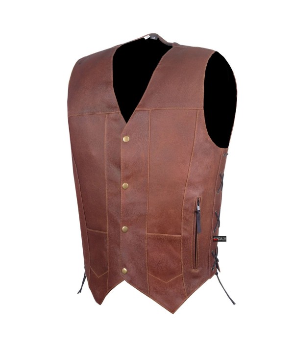 Armor Distress Leather Motorcycle Concealed