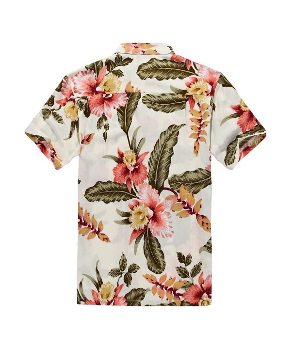 Tropical Group Men's Hawaiian Shirt Aloha Shirt - Raflessia Cream ...