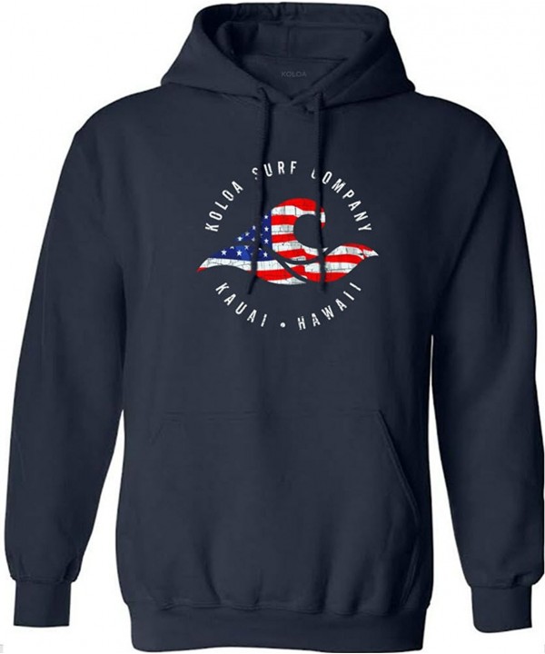 Vintage USA Hoodie Hooded Sweatshirt L Navy
