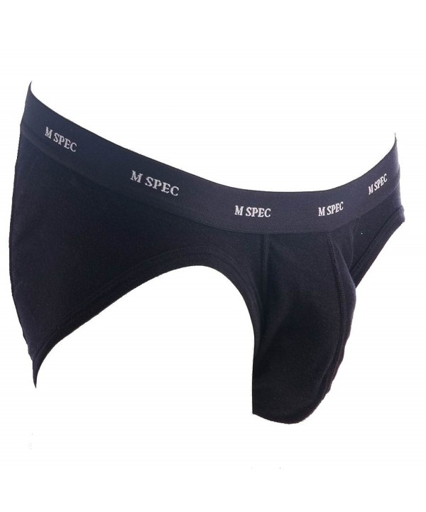 Men's 3D-Crotch Breathable/Comfortable Bikini - Black - C311F03TEJR