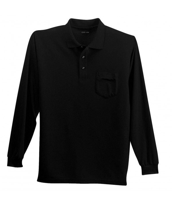 Joes USA Sleeve Pocket PoloBlack Lt