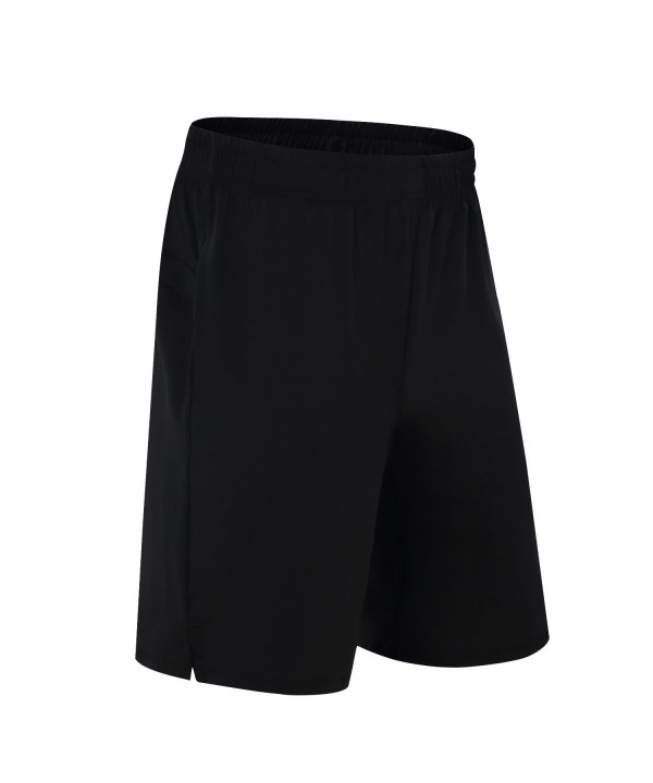 PULI Elastic Waist Black Shorts