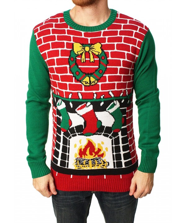 Ugly Christmas Sweater Fireplace Sweater Large