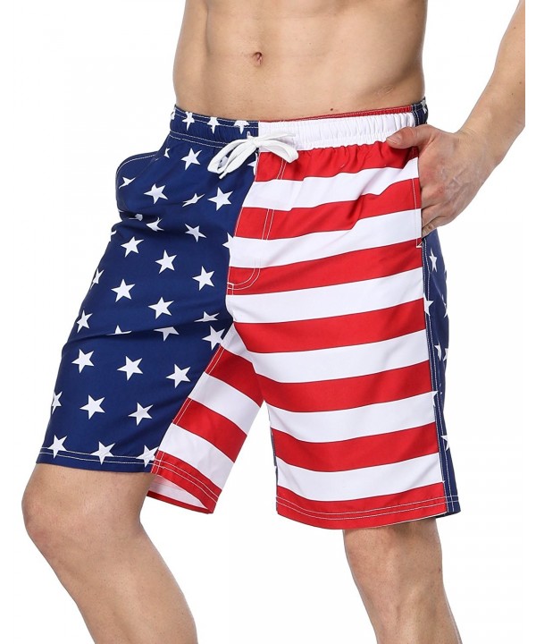 Men's American Flag Swim Trunks US Flag Bathing Suit Board Swim Shorts ...