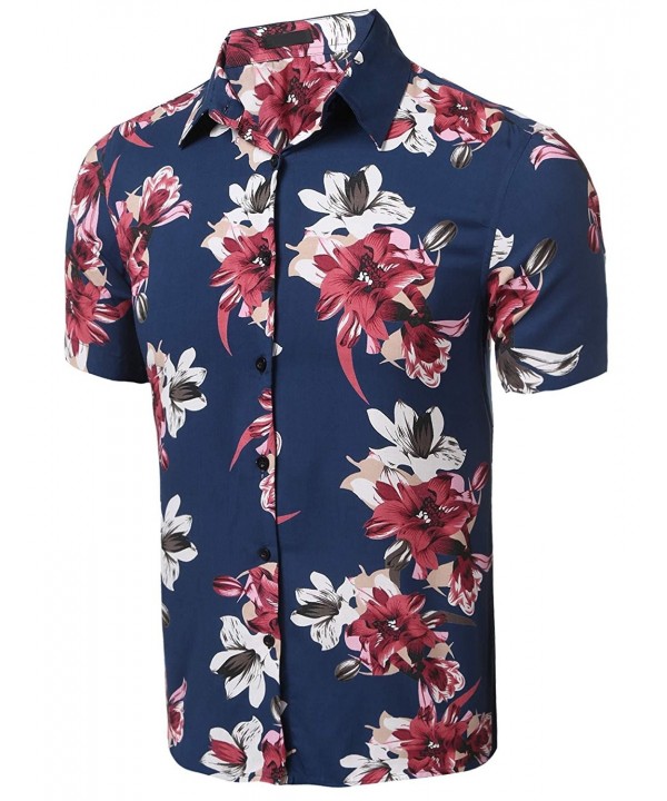 Floral Button Sleeve Casual Hawaiian