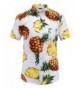JEETOO Casual Pineapple Sleeve Hawaiian