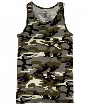 Mens Camo Muscle Tank Top Gym Work Out Super Thick 3 Pack - Desert Camo ...
