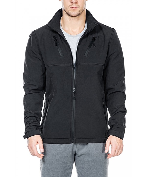 Men's Softshell Jacket-Outdoor Windproof Front-Zip - Deep Gray ...
