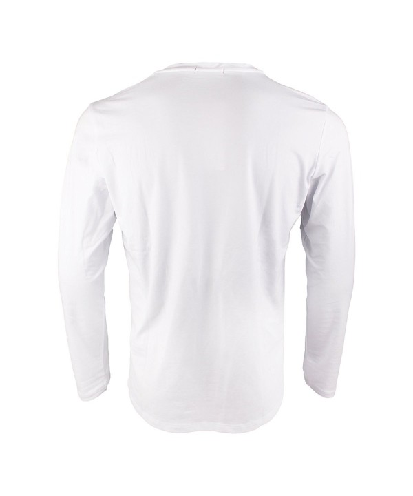 Mens Long Sleeve T-Shirts With Pocket Cotton Slim Casual Men Tops Tees ...