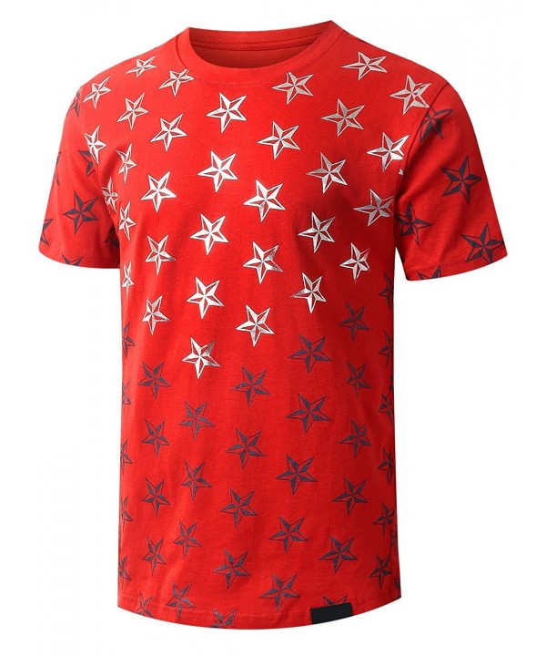 Mens Hipster Hip Hop USA American Flag All-Star Crewneck T-shirt ...
