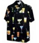Hawaiian Shirt with Tropical Drinks 3948 BLACK 2XL