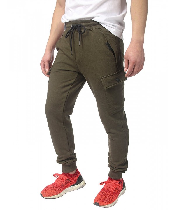 JOGAL Joggers Workout Trousers Armygreen