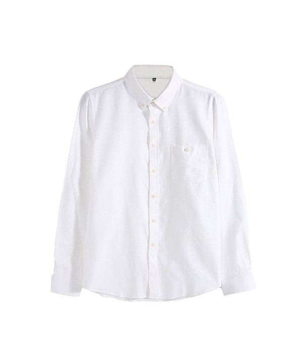 ROOLOLY Casual Oxford Sleeve Button
