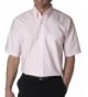 UltraClub Classic Wrinkle Free Short Sleeve Oxford PINK M