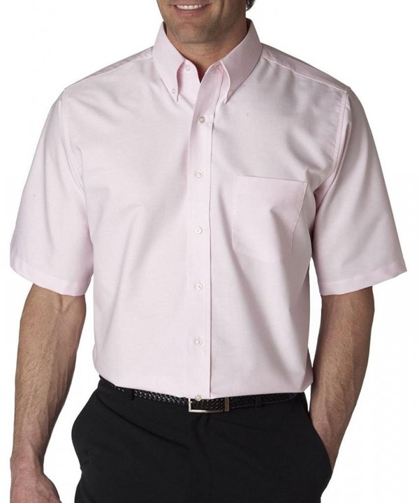 UltraClub Classic Wrinkle Free Short Sleeve Oxford PINK M
