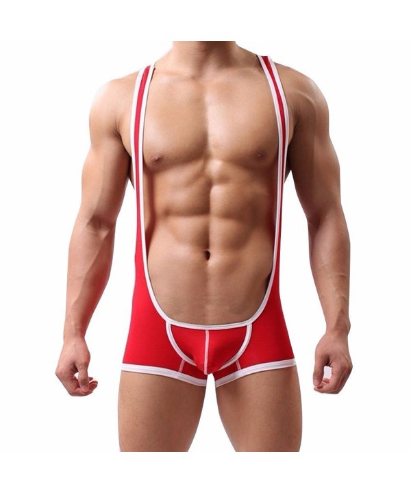 FEESHOW Suspender Singlet Bodysuit Underwear
