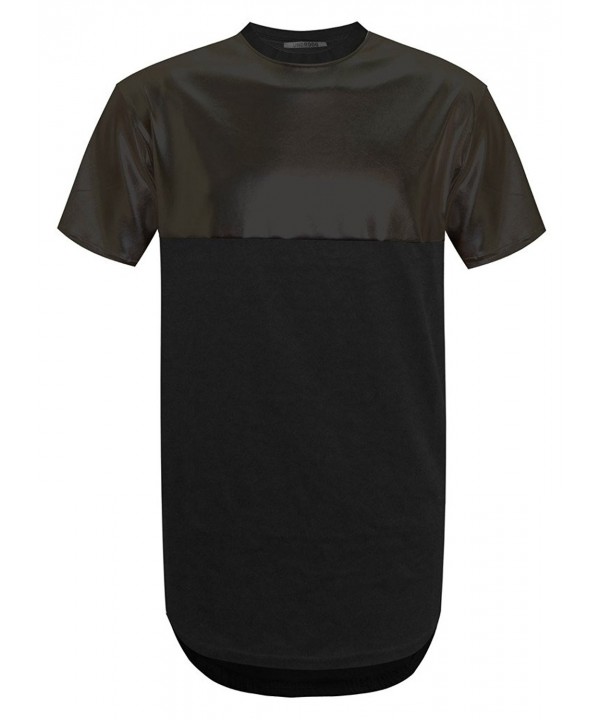 Swag Point Leather Longline T Shirts