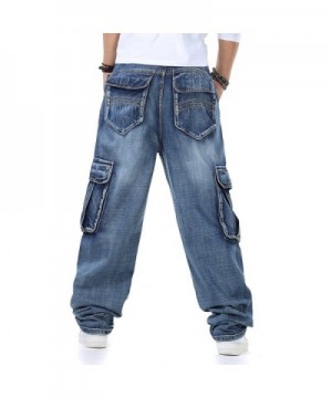 Plus Size Mens Jeans Relaxed Fit Cargo Pants Big & Tall Loose Style ...