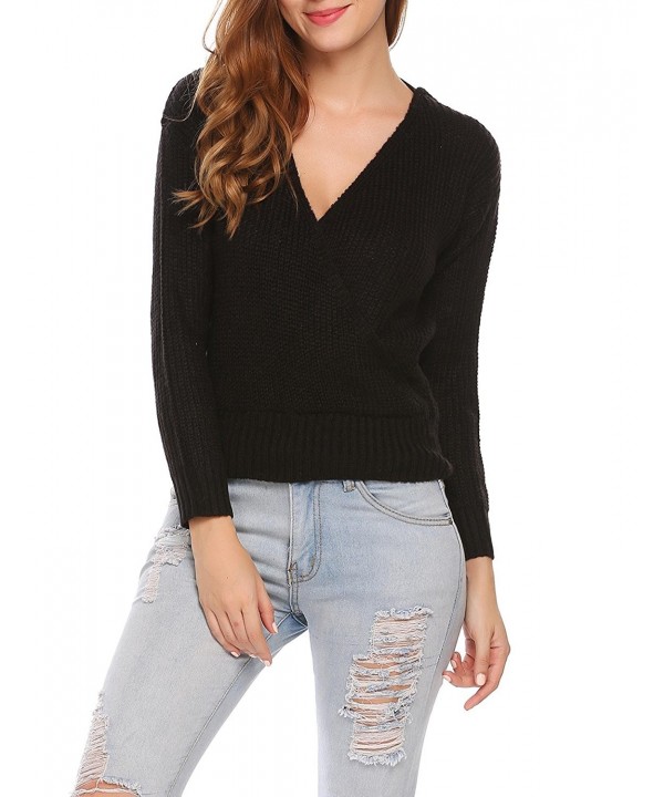 Womens Sleeve Backless Pullover Sweaters