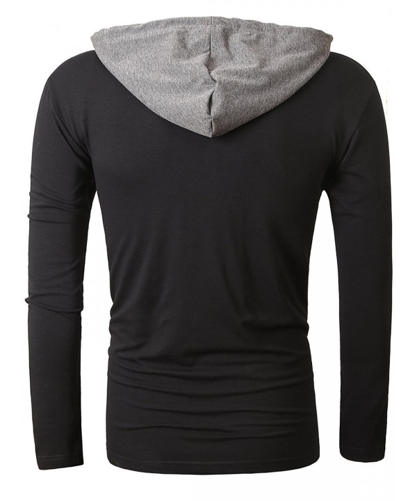 Men's Casual Slim Fit Long Sleeve T-Shirt With Hooded/Hoodies Tops ...