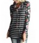 Womens Casual Pullover Sweatshirts Striped
